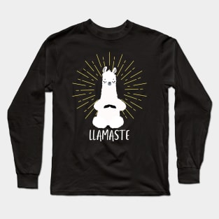 Llamaste. Funny Yoga Saying Phrase Workout Motivation Long Sleeve T-Shirt